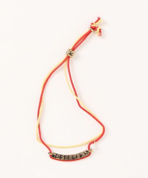 チャイハネ（チャイハネ）の「【チャイハネ】レッディイニシャルミサンガ（ブレスレット・レディース・ブラック/A/K/M/S/R/ゴールド/Y・FREE）」の9枚目の写真