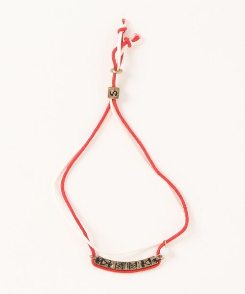 チャイハネ（チャイハネ）の「【チャイハネ】レッディイニシャルミサンガ（ブレスレット・レディース・ブラック/A/K/M/S/R/ゴールド/Y・FREE）」の10枚目の写真