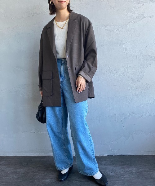 HANES（ヘインズ）の「[HANES/ヘインズ] UNDIES サーマルクルーネックカットソー（Tシャツ/カットソー・レディース・オフホワイト/ブラック/ヘザーグレー/ブラウン・F）」の6枚目の写真