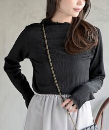 カットシャーリングタートルカットソー