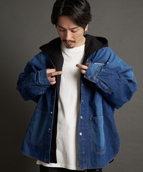 JACKROSE（ジャックローズ）の「JE-中綿 PRINT DENIM SHIRT（デニム