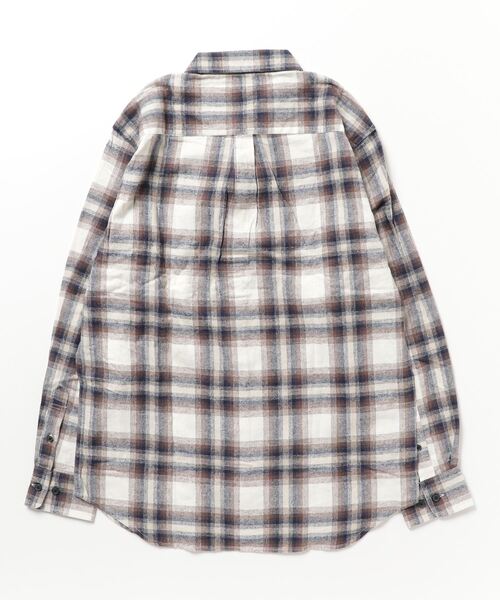 NAVY（ネイビー）の「ネルチェックシャツ（シャツ/ブラウス・メンズ・ネイビー/ブラウン/イエロー/カーキ/ベージュ/ブラック/チャコール/レッド・XL/L/M）」の15枚目の写真