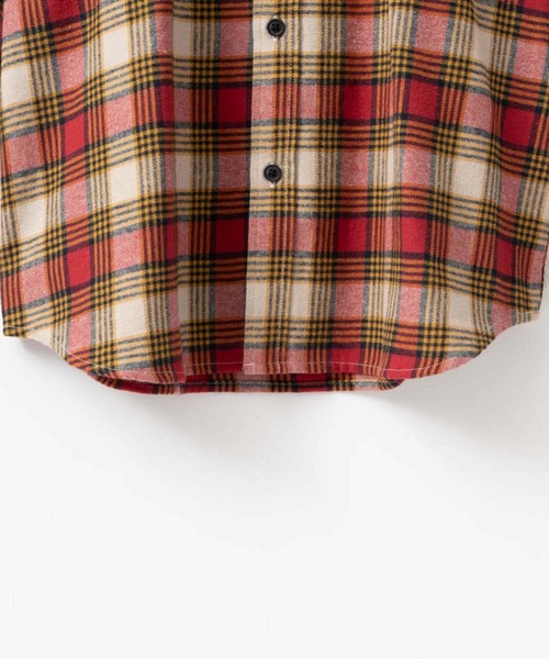 NAVY（ネイビー）の「ネルチェックシャツ（シャツ/ブラウス・メンズ・ネイビー/ブラウン/イエロー/カーキ/ベージュ/ブラック/チャコール/レッド・XL/L/M）」の11枚目の写真