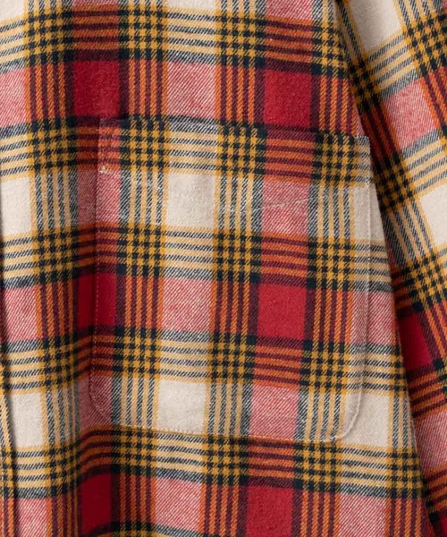 NAVY（ネイビー）の「ネルチェックシャツ（シャツ/ブラウス・メンズ・ネイビー/ブラウン/イエロー/カーキ/ベージュ/ブラック/チャコール/レッド・XL/L/M）」の12枚目の写真