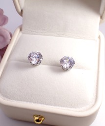 HaRu*/ハート&キューピッド 最高級ジルコニアピアス(8mm)