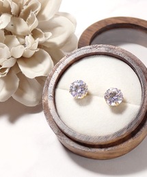 HaRu*/ハート&キューピッド 最高級ジルコニアピアス(8mm)