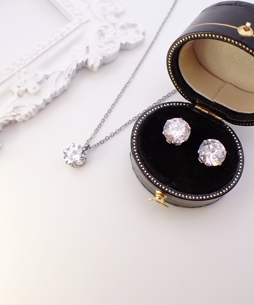 CERCA(チェルカ)の「HaRu*/ハート&キューピッド 最高級ジルコニアピアス(8mm)(ピアス(両耳用)・レディース・A/B・FREE)」の3枚目の写真