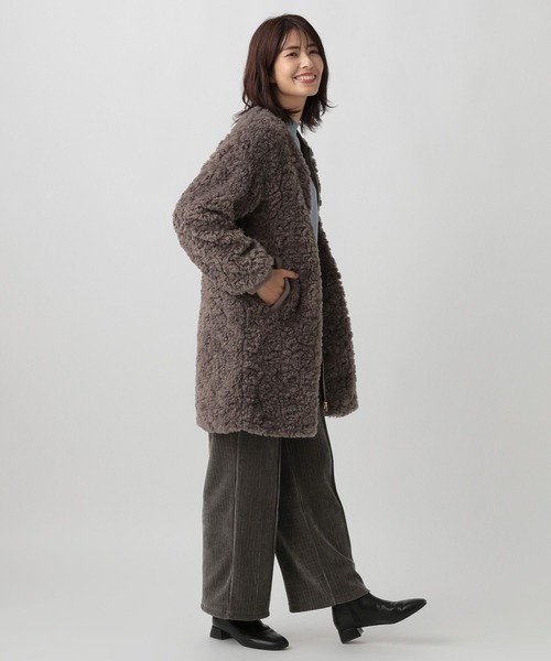 Elura(エルーラ)の「コーデュロイストレートパンツ(その他パンツ・レディース・ブラウン系その他/グレイッシュベージュ・SMALL/LARGE/MEDIUM)」の3枚目の写真