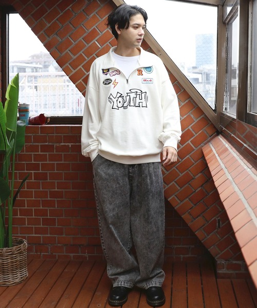 8(eight)(エイト)の「ロゴハーフジップ(スウェット・メンズ・グリーン系その他/ブラック/アッシュグレー/オフホワイト・LARGE/MEDIUM)」の8枚目の写真