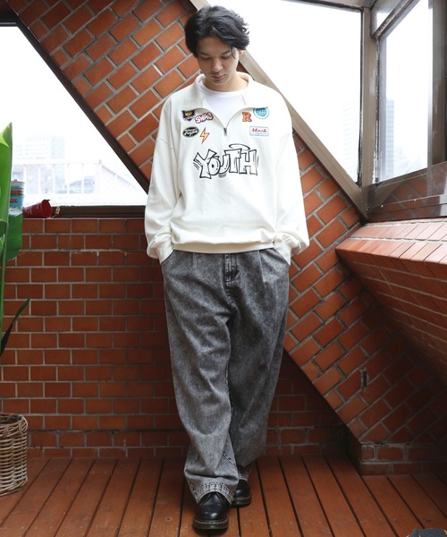 8(eight)(エイト)の「ロゴハーフジップ(スウェット・メンズ・グリーン系その他/ブラック/アッシュグレー/オフホワイト・LARGE/MEDIUM)」の10枚目の写真