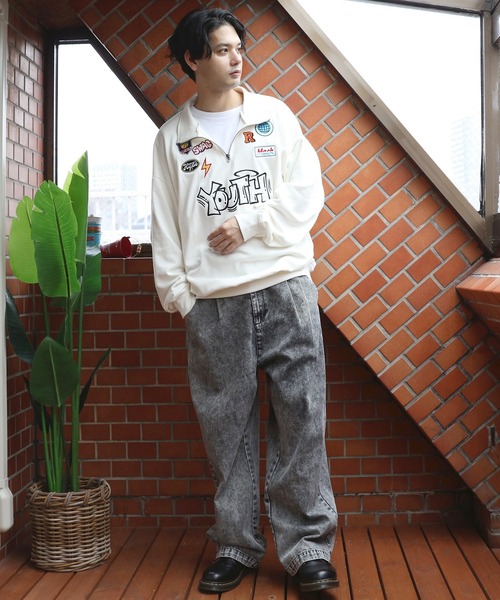 8(eight)(エイト)の「ロゴハーフジップ(スウェット・メンズ・グリーン系その他/ブラック/アッシュグレー/オフホワイト・LARGE/MEDIUM)」の12枚目の写真