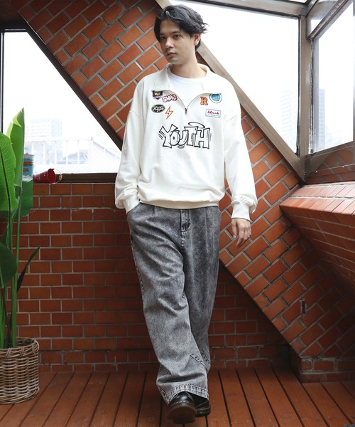 8(eight)(エイト)の「ロゴハーフジップ(スウェット・メンズ・グリーン系その他/ブラック/アッシュグレー/オフホワイト・LARGE/MEDIUM)」の13枚目の写真