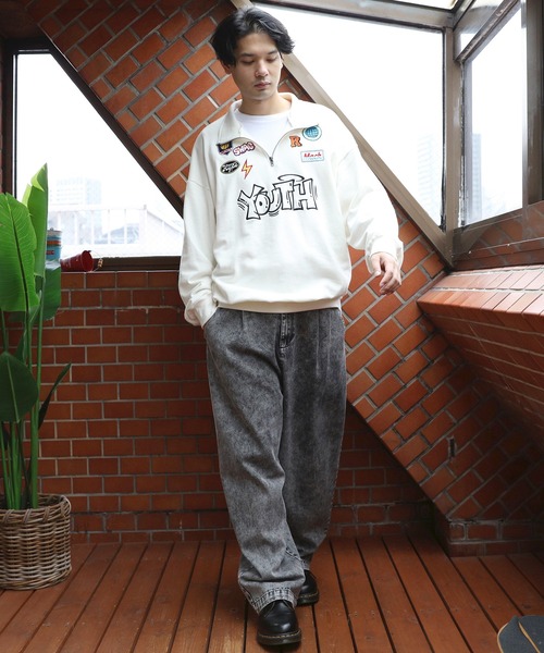 8(eight)(エイト)の「ロゴハーフジップ(スウェット・メンズ・グリーン系その他/ブラック/アッシュグレー/オフホワイト・LARGE/MEDIUM)」の14枚目の写真