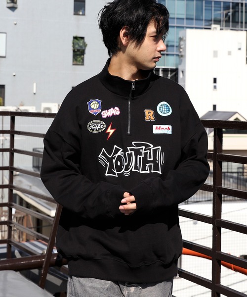 8(eight)(エイト)の「ロゴハーフジップ(スウェット・メンズ・グリーン系その他/ブラック/アッシュグレー/オフホワイト・LARGE/MEDIUM)」の16枚目の写真