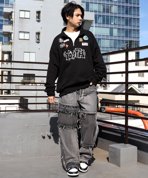 8(eight)(エイト)の「ロゴハーフジップ(スウェット・メンズ・グリーン系その他/ブラック/アッシュグレー/オフホワイト・LARGE/MEDIUM)」の21枚目の写真