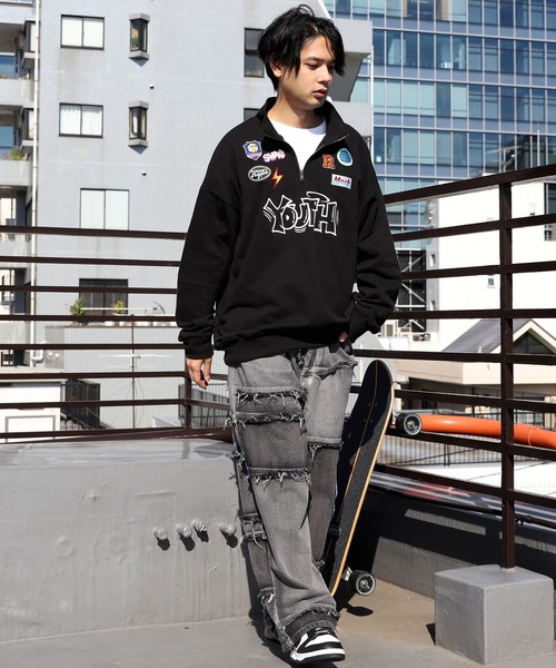 8(eight)(エイト)の「ロゴハーフジップ(スウェット・メンズ・グリーン系その他/ブラック/アッシュグレー/オフホワイト・LARGE/MEDIUM)」の22枚目の写真