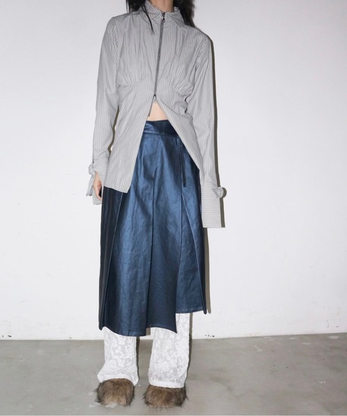 musubore(ムスボレ)の「flower jacquard-lace leggings PT / ジャガードレースフレアパンツ(その他パンツ・レディース・カーキ/ホワイト/チャコールグレー・0/1)」の6枚目の写真