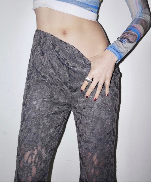 musubore(ムスボレ)の「flower jacquard-lace leggings PT / ジャガードレースフレアパンツ(その他パンツ・レディース・カーキ/ホワイト/チャコールグレー・0/1)」の18枚目の写真