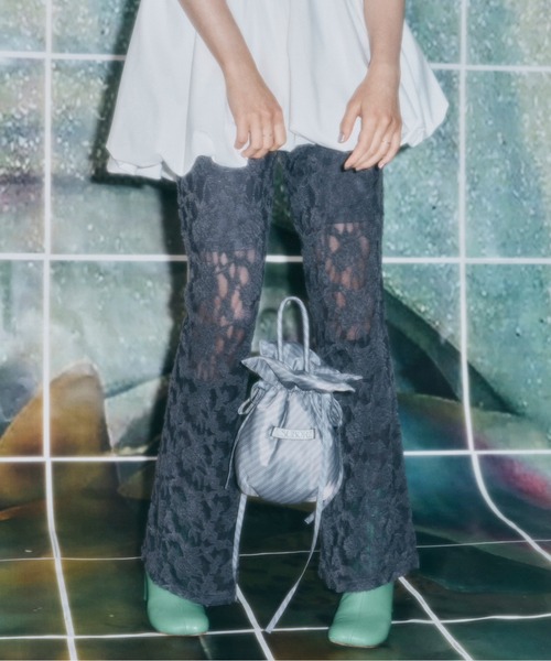 flower jacquard-lace leggings PT / ジャガードレースフレア