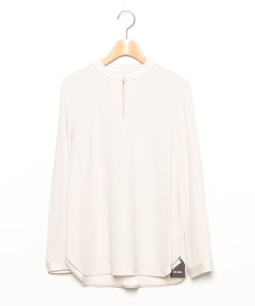 m-7181  慈雨　美品⭐︎異素材デザイン長袖ブラウス