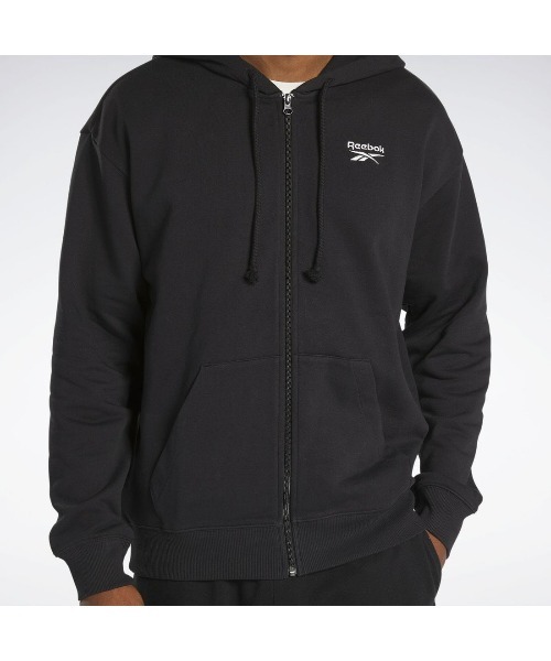 Reebok(リーボック)の「フルジップ フーディー / CL SV FZ HOODIE(パーカー・メンズ・ブラック・X-LARGE/XX-LARGE/MEDIUM/SMALL/LARGE)」の4枚目の写真