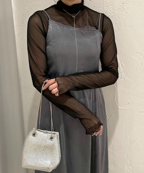 apres jour clair(アプレジュールクレア)の「【apres jour clair】サテンキャミワンピース【ZOZOTOWN限定アイテム】(ドレス・レディース・カーキ/グレー/ライトベージュ・フリー/X-LARGE)」の10枚目の写真