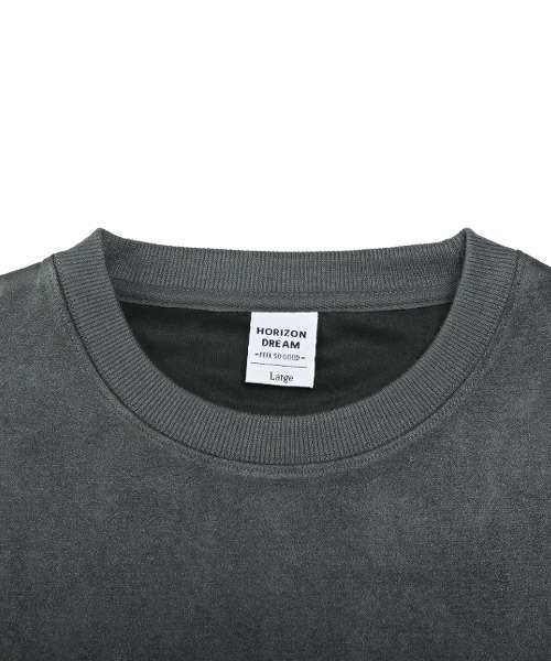 LUXSTYLE（ラグスタイル）の「ポンチスエードバイカラー切替スウェット（スウェット・メンズ・アイボリー/グリーン/チャコール・L/M）」の15枚目の写真