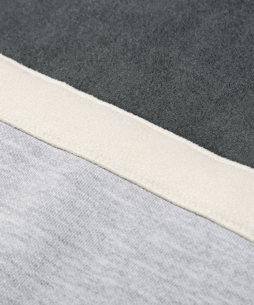 LUXSTYLE（ラグスタイル）の「ポンチスエードバイカラー切替スウェット（スウェット・メンズ・アイボリー/グリーン/チャコール・L/M）」の17枚目の写真