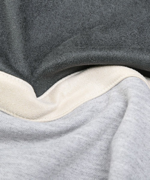 LUXSTYLE（ラグスタイル）の「ポンチスエードバイカラー切替スウェット（スウェット・メンズ・アイボリー/グリーン/チャコール・L/M）」の20枚目の写真