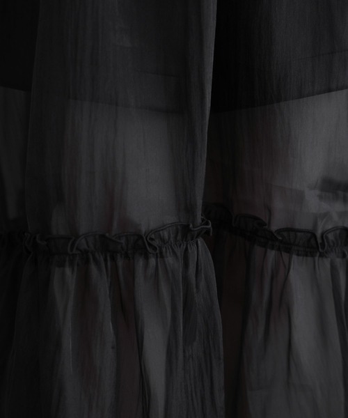 RAGEBLUE(レイジブルー)の「チュールシアーキャミワンピース(ワンピース・レディース・ブラック/ホワイト・FREE)」の16枚目の写真