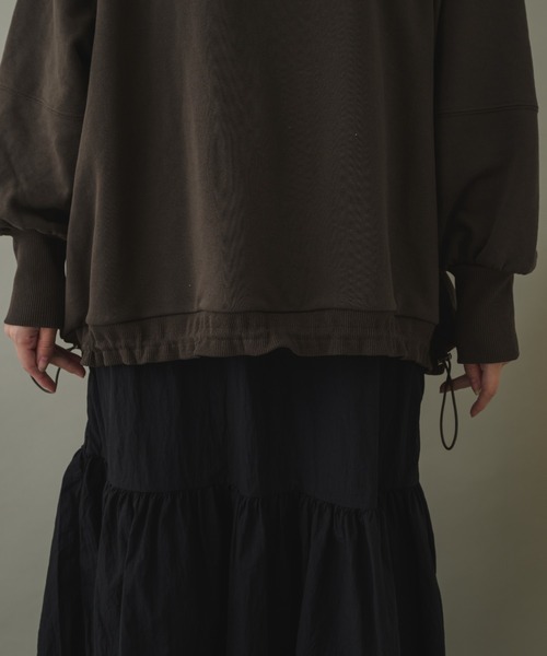 KATHARINE ROSS(キャサリンロス)の「【KATHARINE ROSS】スウェットドッキングドロストワンピース(ワンピース・レディース・チャコールグレー/モカ・MEDIUM)」の15枚目の写真