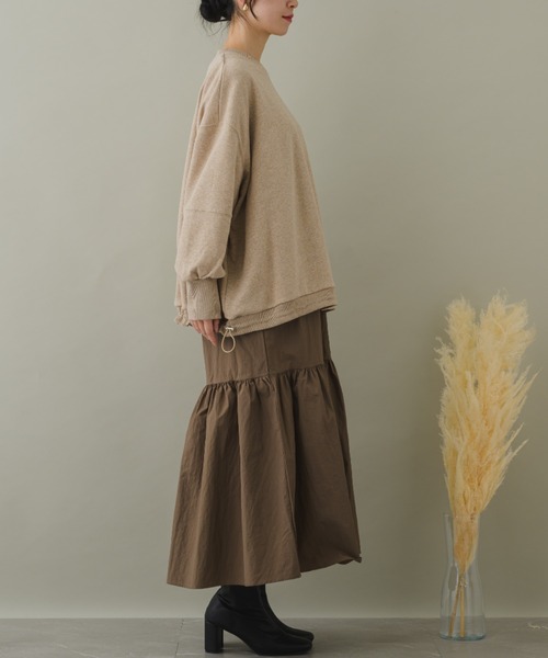 KATHARINE ROSS(キャサリンロス)の「【KATHARINE ROSS】スウェットドッキングドロストワンピース(ワンピース・レディース・チャコールグレー/モカ・MEDIUM)」の18枚目の写真