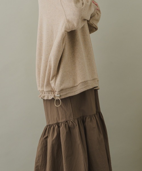 KATHARINE ROSS(キャサリンロス)の「【KATHARINE ROSS】スウェットドッキングドロストワンピース(ワンピース・レディース・チャコールグレー/モカ・MEDIUM)」の4枚目の写真