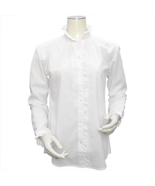 TOKYO SHIRTS(トウキョウシャツ)の「長袖ビジネスワイシャツ(シャツ/ブラウス・レディース・ホワイト・L/LL/M/S)」の2枚目の写真