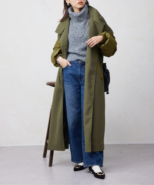 Chez toi（シェトワ）の「袖ファイバーダウンスタンドネックコート（その他アウター・レディース・アイボリー/カーキ/ブラック・FREE）」の3枚目の写真