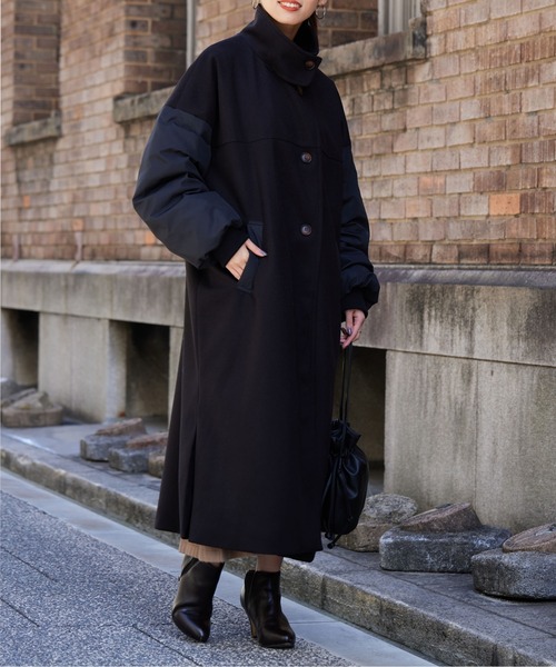 Chez toi（シェトワ）の「袖ファイバーダウンスタンドネックコート（その他アウター・レディース・アイボリー/カーキ/ブラック・FREE）」の5枚目の写真