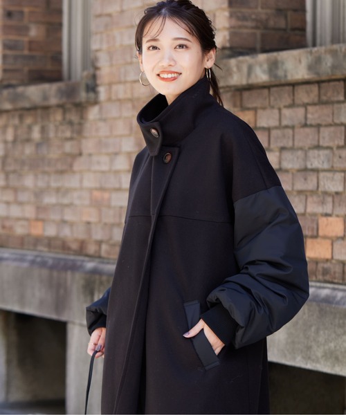 Chez toi（シェトワ）の「袖ファイバーダウンスタンドネックコート（その他アウター・レディース・アイボリー/カーキ/ブラック・FREE）」の6枚目の写真