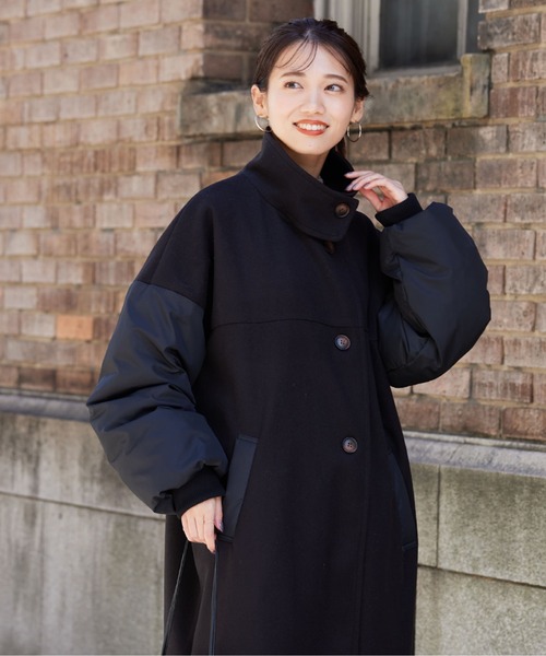 Chez toi（シェトワ）の「袖ファイバーダウンスタンドネックコート（その他アウター・レディース・アイボリー/カーキ/ブラック・FREE）」の7枚目の写真