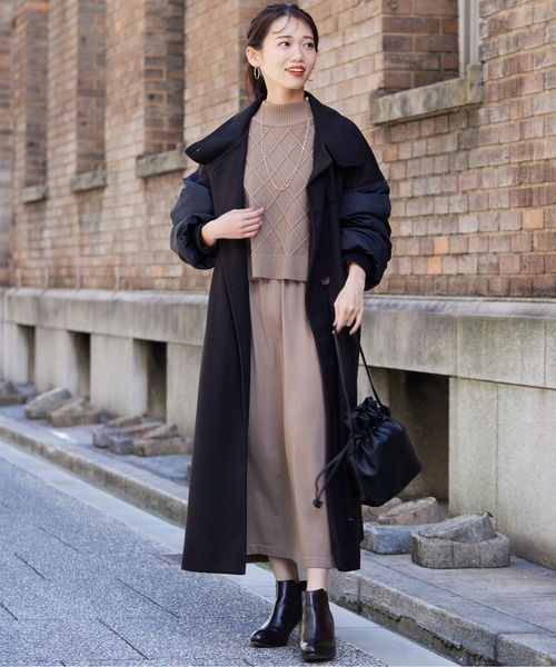 Chez toi（シェトワ）の「袖ファイバーダウンスタンドネックコート（その他アウター・レディース・アイボリー/カーキ/ブラック・FREE）」の8枚目の写真