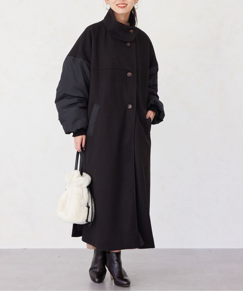 Chez toi（シェトワ）の「袖ファイバーダウンスタンドネックコート（その他アウター・レディース・アイボリー/カーキ/ブラック・FREE）」の15枚目の写真