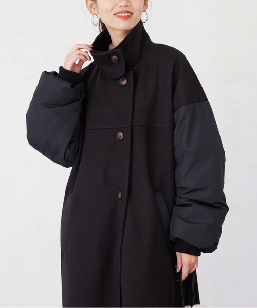 Chez toi（シェトワ）の「袖ファイバーダウンスタンドネックコート（その他アウター・レディース・アイボリー/カーキ/ブラック・FREE）」の17枚目の写真