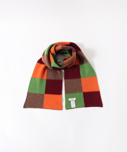 EDIFICE(エディフィス)の「【Le Bonnet / ル ボネ】Muffler Scarf Brock Pattern(マフラー・メンズ・ブラウン/ブラック/ブルー系その他・FREE)」の2枚目の写真