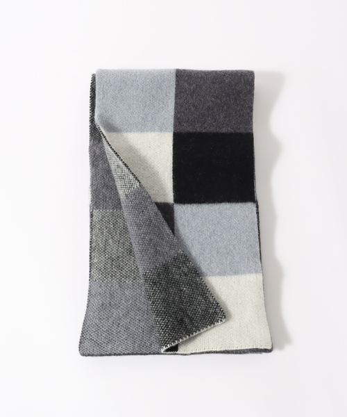 EDIFICE(エディフィス)の「【Le Bonnet / ル ボネ】Muffler Scarf Brock Pattern(マフラー・メンズ・ブラウン/ブラック/ブルー系その他・FREE)」の4枚目の写真