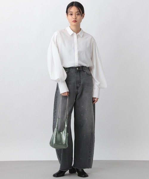 A part by(アパートバイ)の「オブリークヒールミュール(サンダル・レディース・ブラック/オフホワイト・MEDIUM/LARGE)」の6枚目の写真