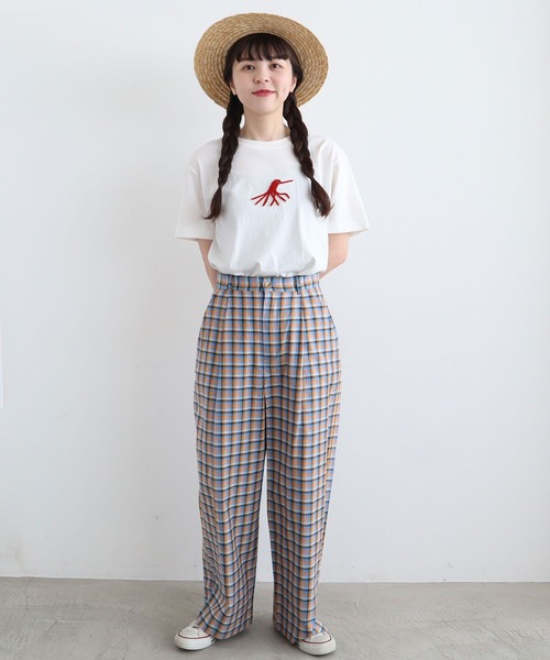 ☘春夏だね☘️ カジュアルパンツ　チェック柄♡Les Copain♡新品 l'atelier du savon（アトリエドサボン）の「○ちいさい春の