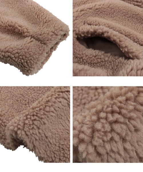 KOBE LETTUCE（コウベレタス）の「襟取り外し可能 2wayボアコート（その他アウター・レディース・チャコール/アイボリー/ブラウン・M）」の8枚目の写真