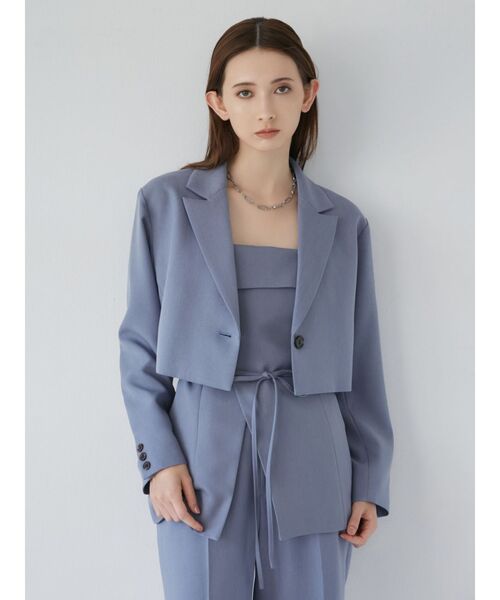 MURUA（ムルーア）の「【SET UP対応】チュニックラップビスチェ（シャツ/ブラウス・レディース・ブルー/ダークグレー/モカ/ライトグレー・FREE）」の14枚目の写真