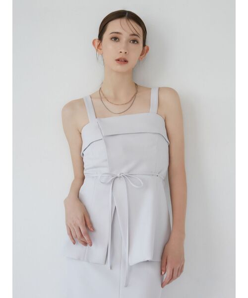 MURUA（ムルーア）の「【SET UP対応】チュニックラップビスチェ（シャツ/ブラウス・レディース・ブルー/ダークグレー/モカ/ライトグレー・FREE）」の17枚目の写真