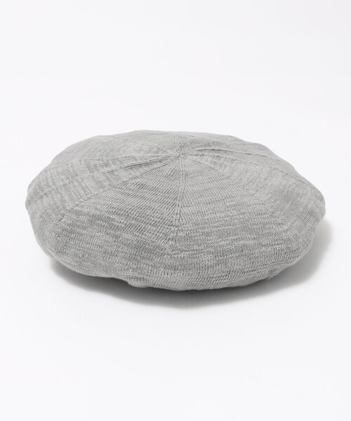 SUBLIME（サブライム）の「SUBLIME: コットン リネン ハイゲージベレー帽（ハンチング/ベレー帽・メンズ・グレー/ベージュ/ブラック・ONE SIZE）」の3枚目の写真