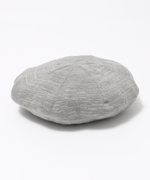 SUBLIME（サブライム）の「SUBLIME: コットン リネン ハイゲージベレー帽（ハンチング/ベレー帽・メンズ・グレー/ベージュ/ブラック・ONE SIZE）」の5枚目の写真